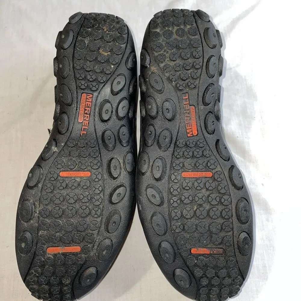 Merrell Mens Safety Shoes Size 13 M Black Leather Steel Toe Oil & Slip Resistant
